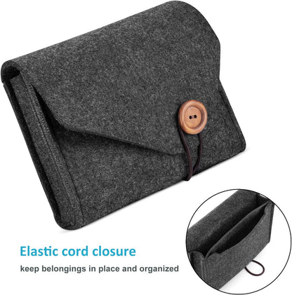 Macbook Power Adapter Case Storage Bag, Felt Portable Electronics Accessories Organizer Pouch for Macbook Pro Air Laptop Power Supply Magic Mouse Charger Cable Hard Drive Power Bank