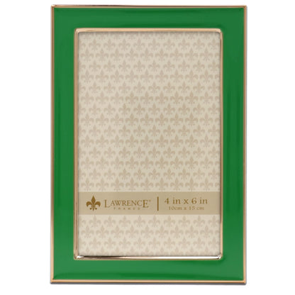 4X6 Gold Metal and Green Enamel Picture Frame