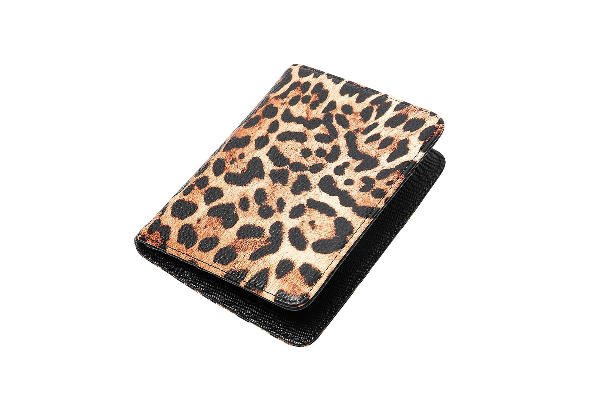 Luxury Passport Holder Cover Case | PU Vegan Leather RFID Travel Organizer Card Holder - Leopard