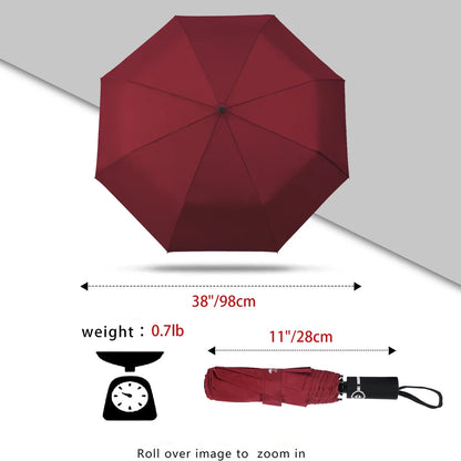 Travel Umbrellas for Rain Small Light Windproof Umbrella Automatic Folding Waterproof Umbrella Dual-Use Sun Umbrella (Star Print)