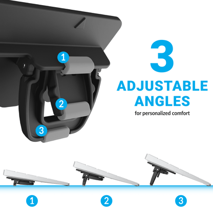 ESC Flip Computer Keyboard Stand for Desktop, Tilted Keyboard Riser and Laptop Stand with 3 Adjustable Angles for Ergonomic Typing, Keyboard Accessories for Offce, Home, & School, Fits Most Keyboards