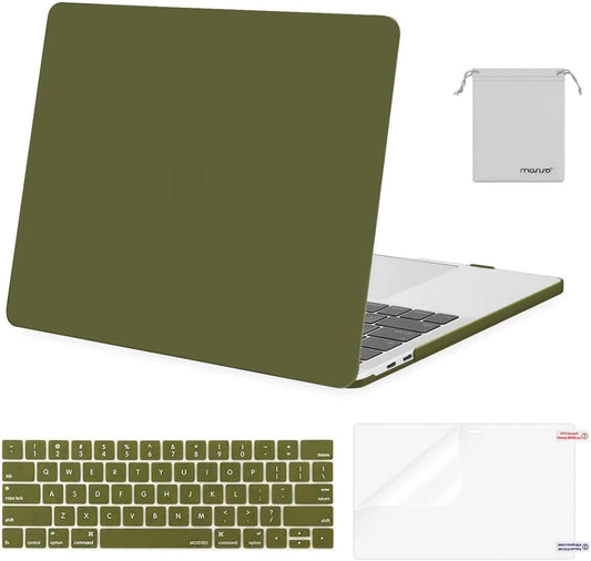 Compatible with Macbook Pro 13 Inch Case M2 2024, 2023, 2022-2016 A2338 M1 A2251 A2289 A2159 A1989 A1708 A1706, Plastic Hard Shell&Keyboard Cover&Screen Protector&Storage Bag, Capulet Olive