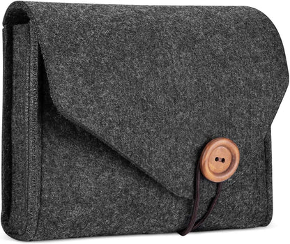 Macbook Power Adapter Case Storage Bag, Felt Portable Electronics Accessories Organizer Pouch for Macbook Pro Air Laptop Power Supply Magic Mouse Charger Cable Hard Drive Power Bank