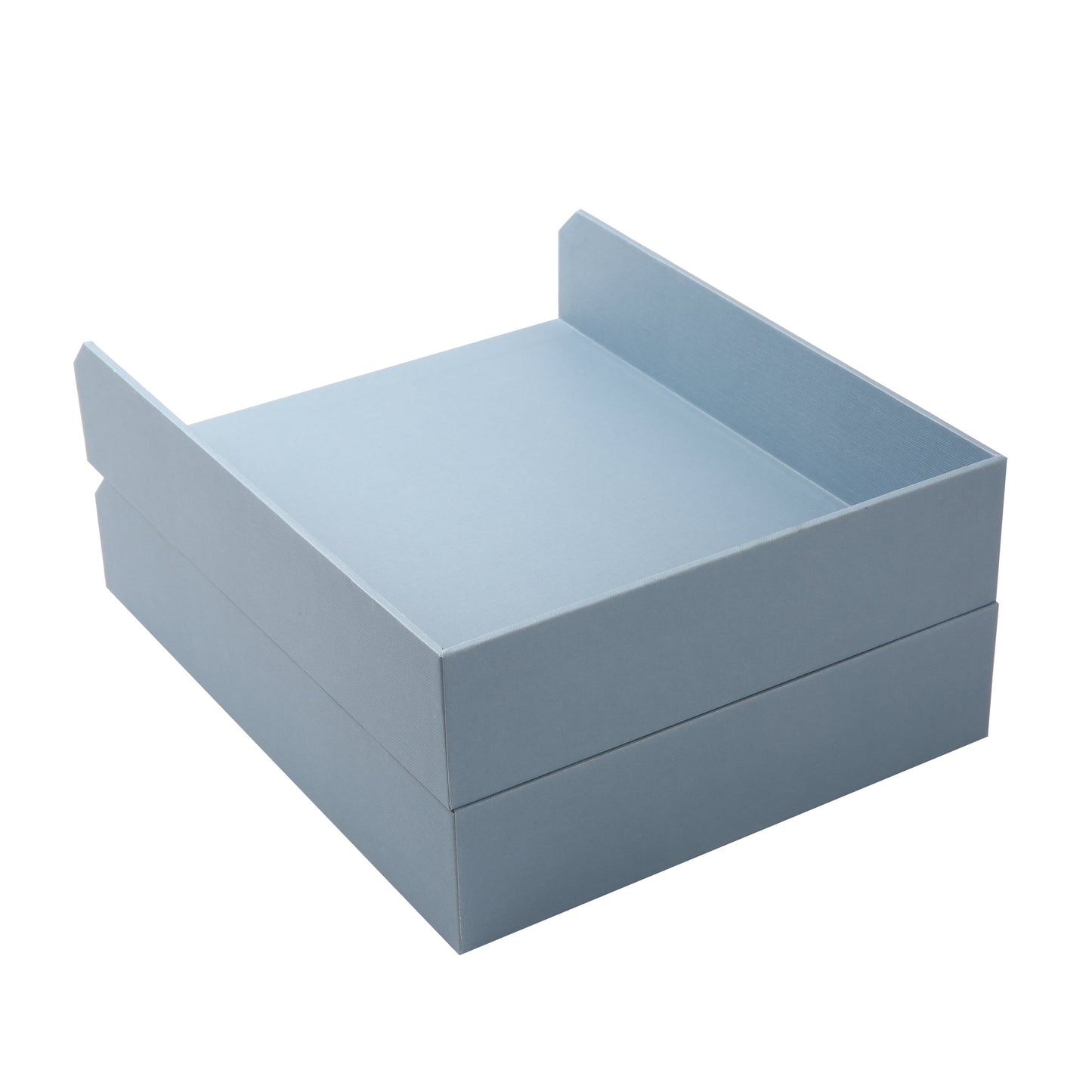 2 Piece Set Paperboard Paper Tray Desk Organizer Blue Linen