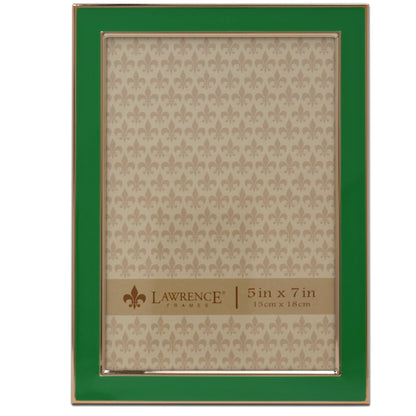 4X6 Gold Metal and Green Enamel Picture Frame